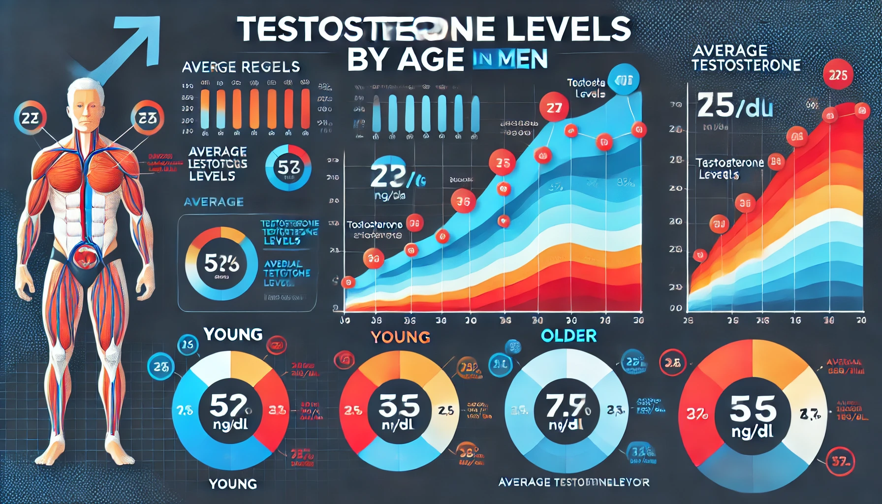 Níveis de Testosterona por Idade