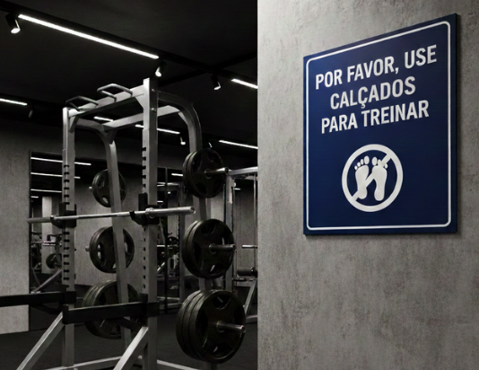 Placas de sinalização para academias: guia rápido